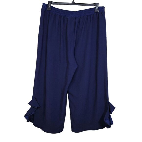 Dorothy Perkins Blue Cropped Pants (Size 12) - Picture 2 of 5